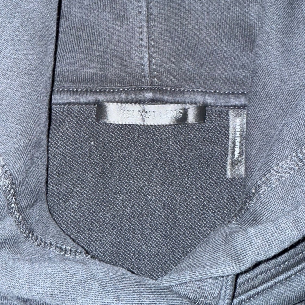 HELMUT LANG Hoodie Large Core Logo Capsule Relaxed Fit Pullover Sweatshirt - Picture 3 of 6